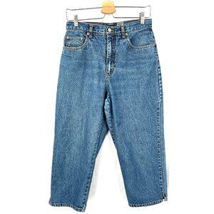 Vintage Bill Blass 100% cotton high rise easy fit 90s cropped capri mom jeans 8